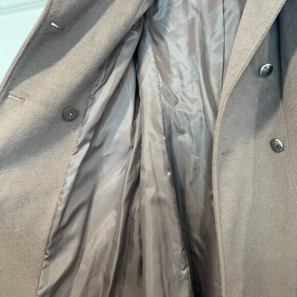 NWT Tahari Women's Phoebe Wool Pea Coat‎ Mink Grey Brown Size 14 - Picture 5 of 11